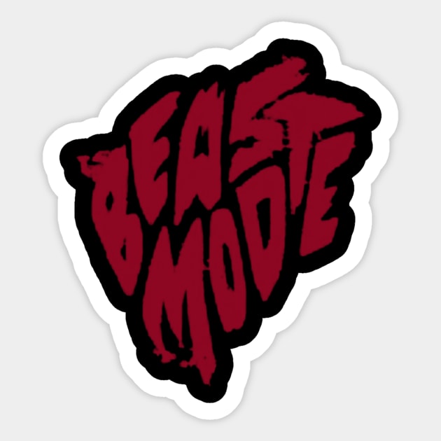 Beast Mode Back Sticker by MikeTandy